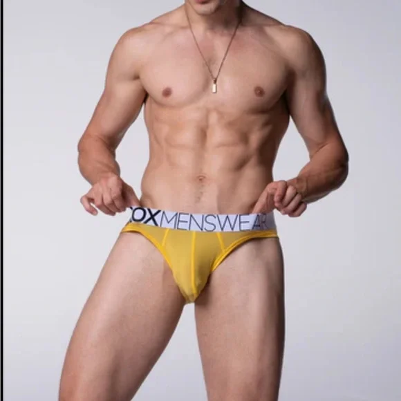 Box Menswear All Over mesh Briefs- Mellow Yellow M New - Picture 5 of 8